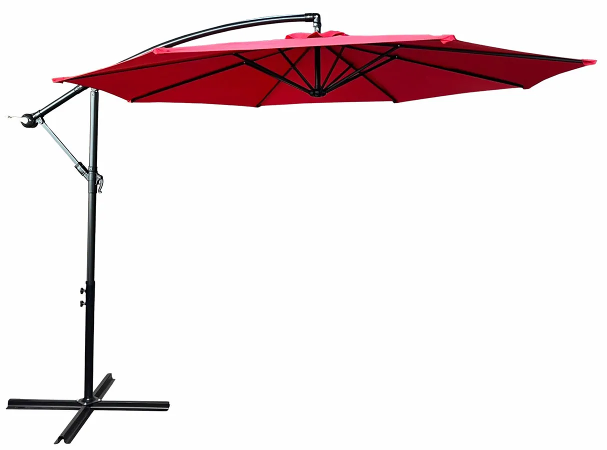 Czerwony okrągły parasol ogrodowy P7-G78