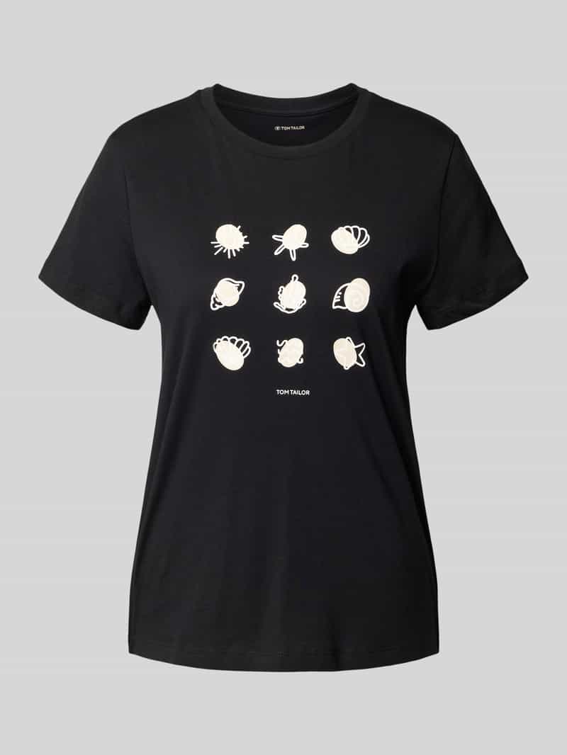 T-shirt o kroju regular fit z czystej bawełny