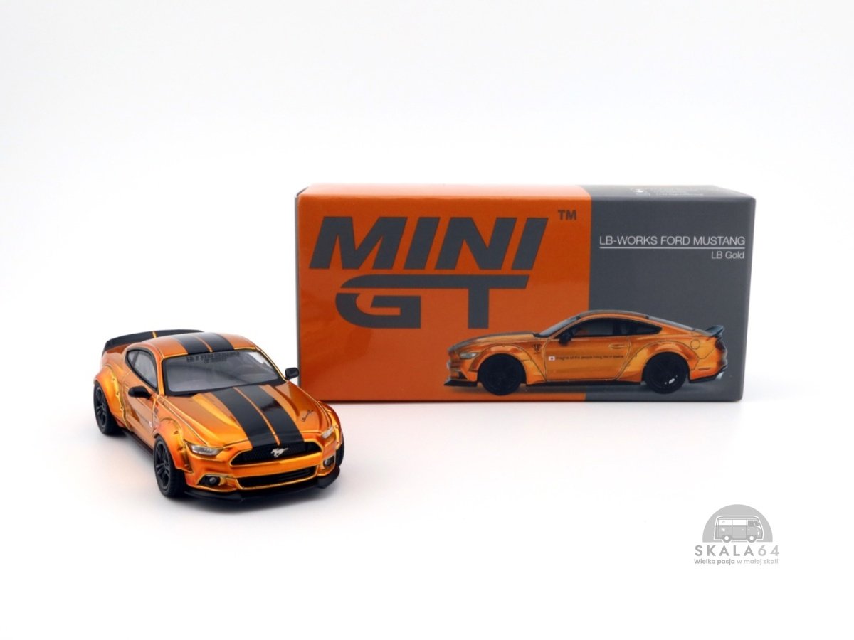 MINI GT Ford Mustang LB-Works Liberty Walk Gold LHD MGT00847-L MiniGT