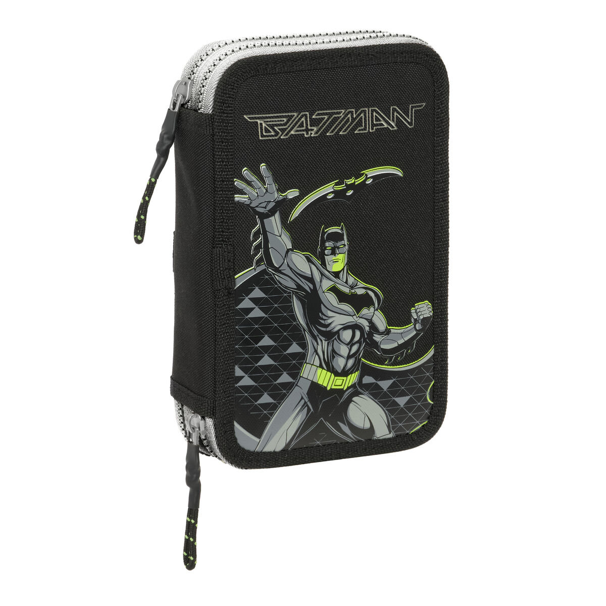 Piórnik Podwójny Batman Game over Czarny 12.5 x 19.5 x 4 cm Piórnik Podwójny 29 Części