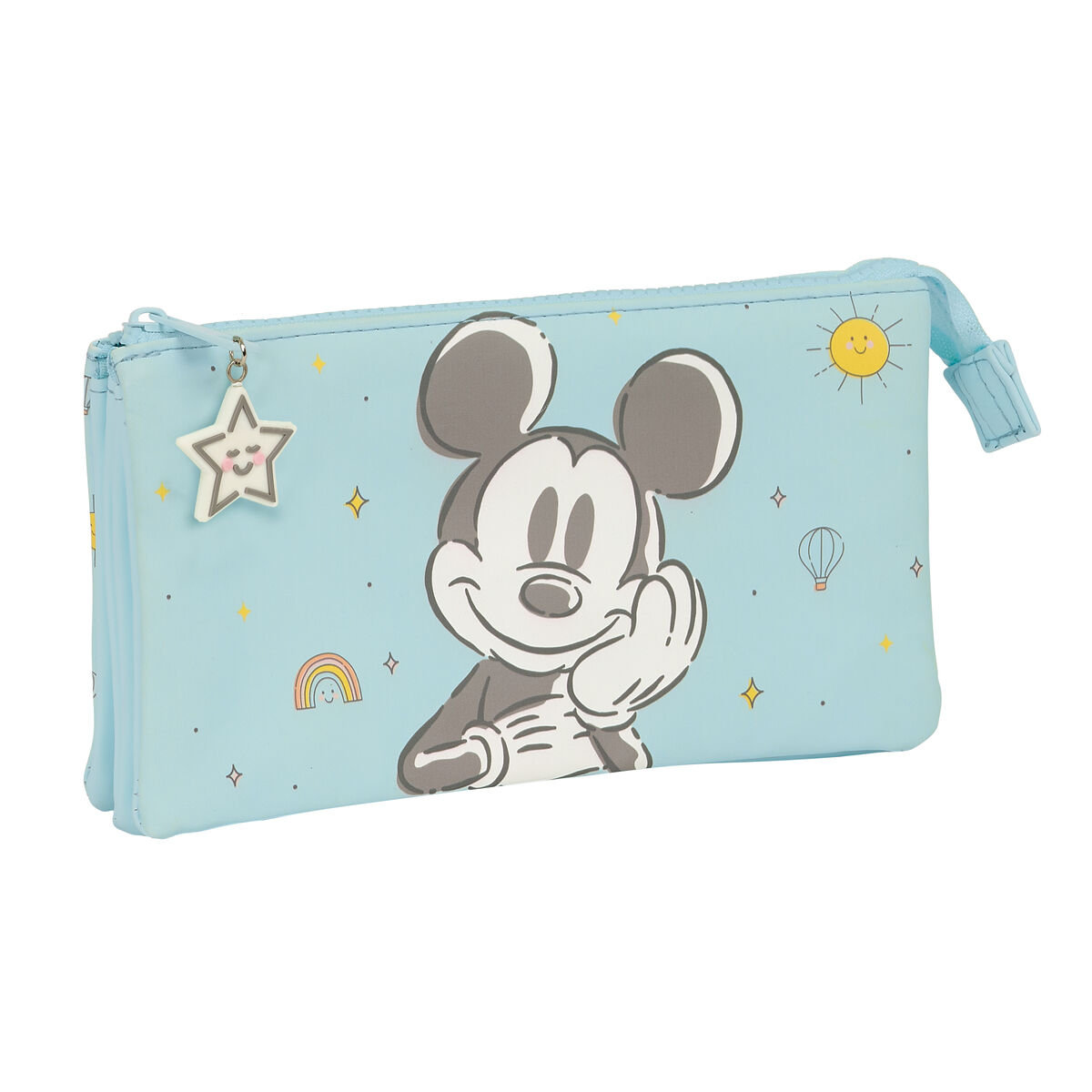 Piórnik Potrójny Mickey Mouse Clubhouse Baby Jasnoniebieski 22 x 12 x 3 cm