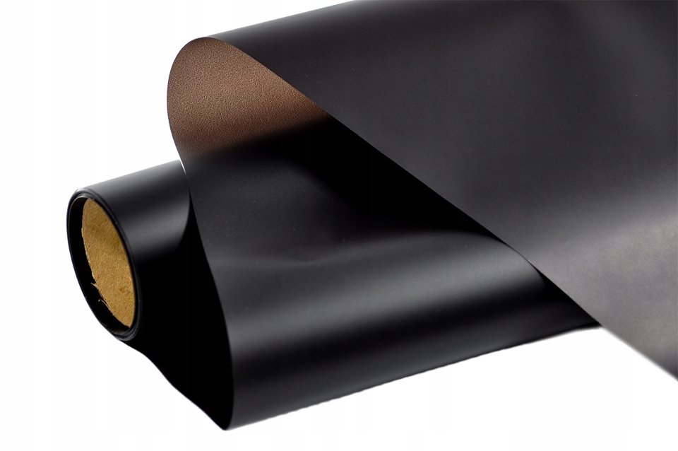 Folio-papier celofanowa florystyczna rolka 9y 50 cm wzór MROŻONA CZARNA