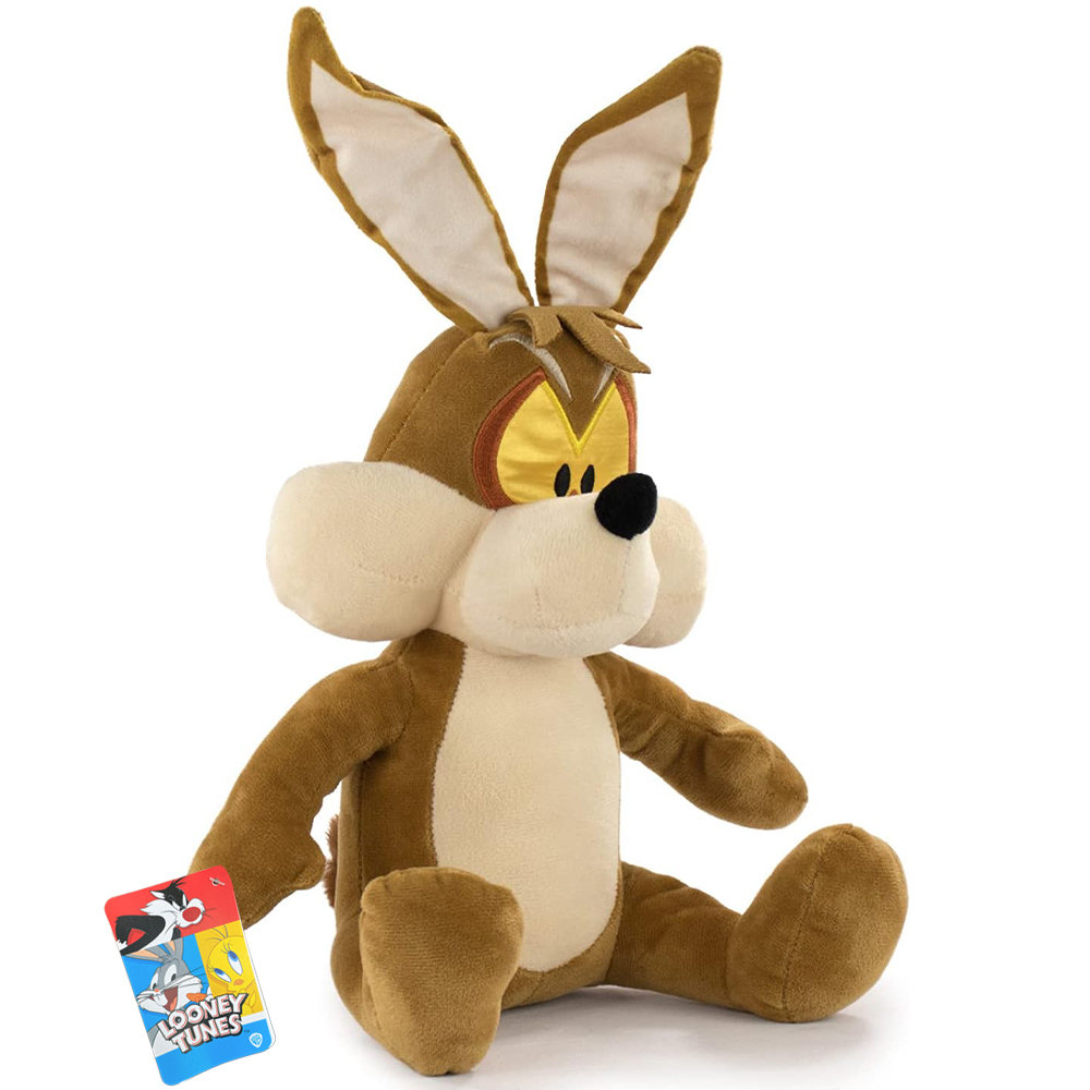 Zwariowane Melodie Maskotka Kojot Wiluś 26 cm Siedzący Oryginalny Pluszak Looney Tunes