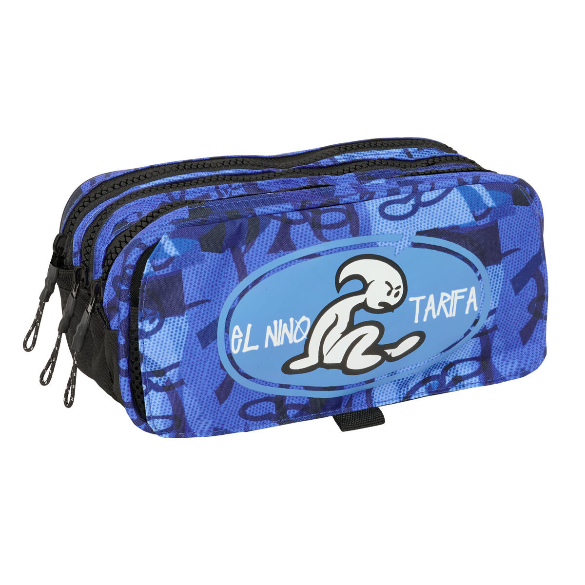 Piórnik Potrójny El Niño Roller Niebieski Czarny 21,5 x 10 x 8 cm