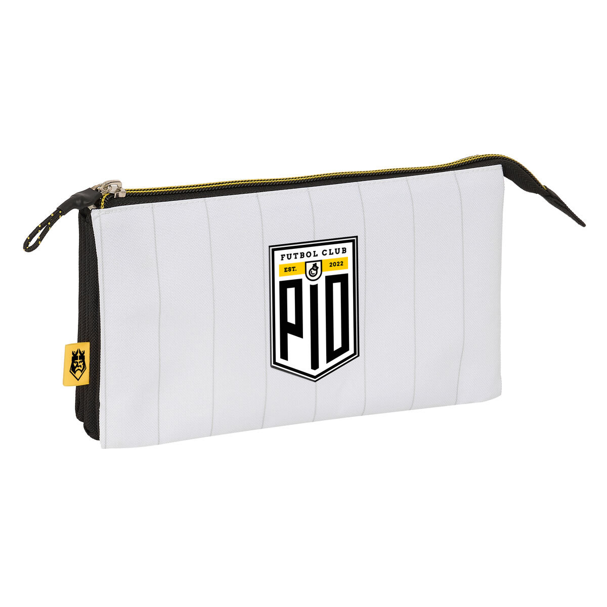 Piórnik Potrójny Kings League PÍo Biały Czarny 22 x 12 x 3 cm