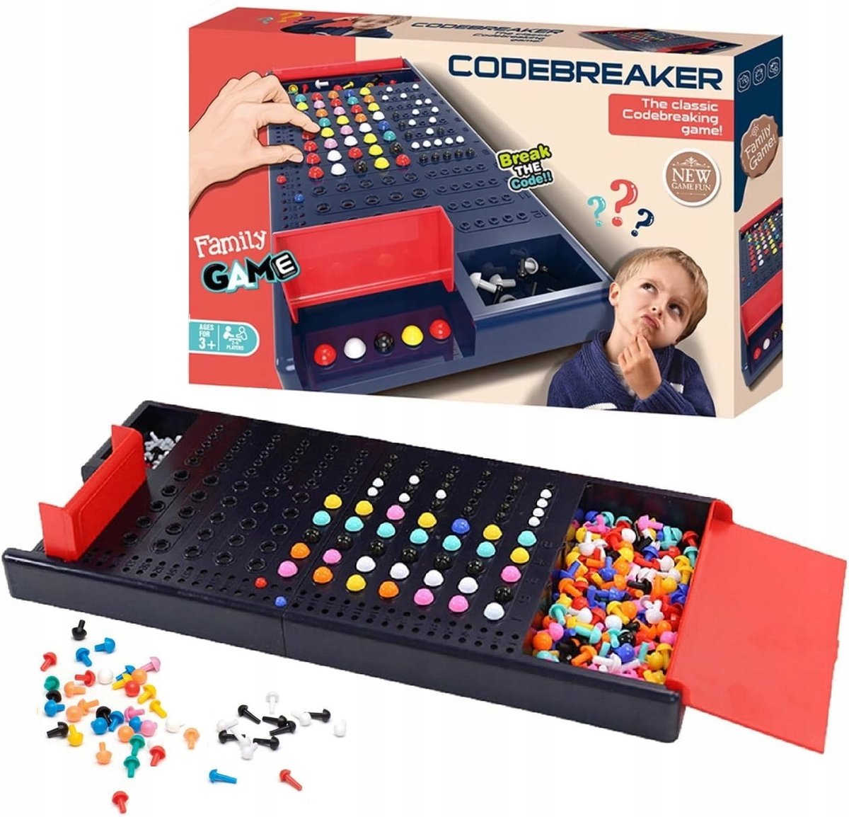 gra logiczna duża ŁAMACZ KODÓW gry rodzinne Ambassador MASTERMIND