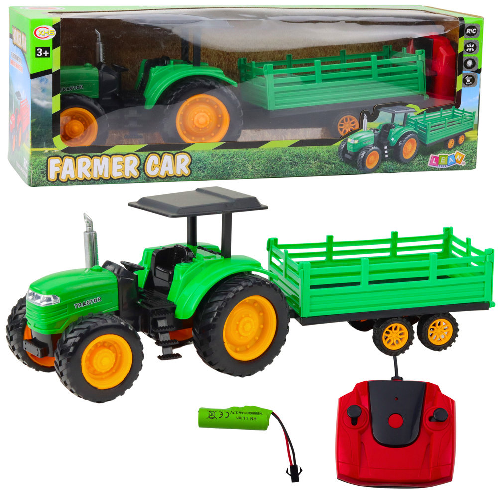 ZDALNIE STEROWANY TRAKTOR FARMERSKI Z PRZYCZEPĄ DLA DZIECI