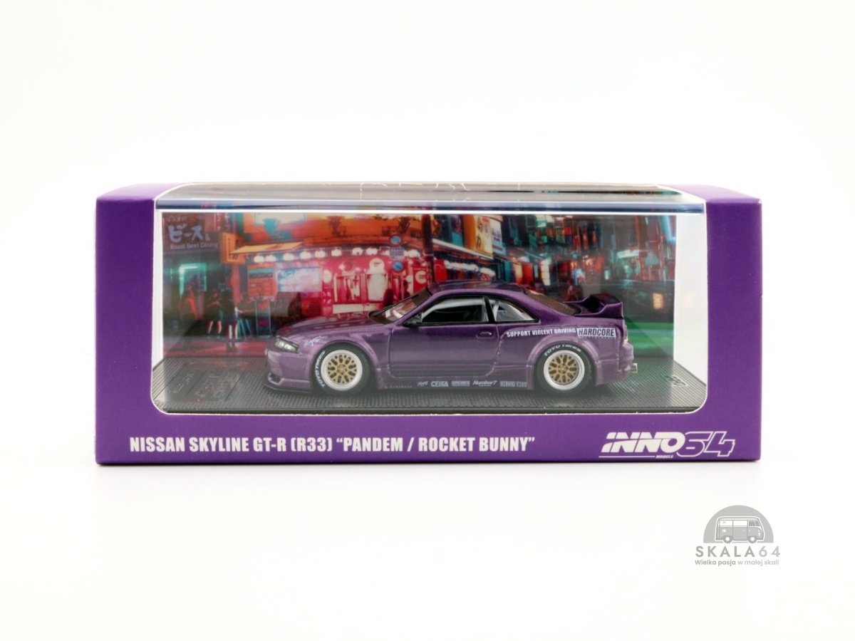 INNO64 Nissan Skyline GT-R (R33) Pandem / Rocket Bunny Purple INNO 64 1:64
