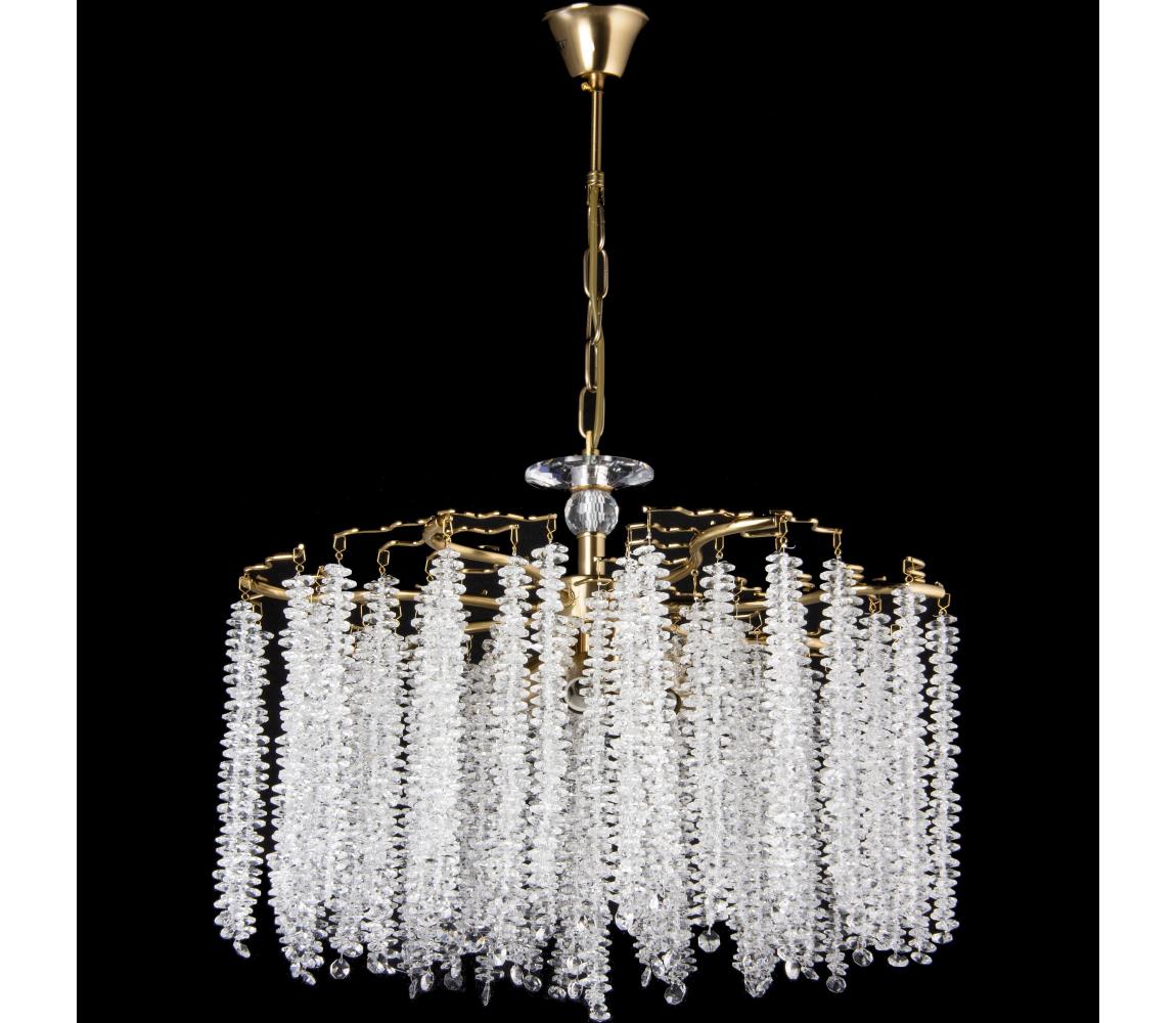Żyrandol na łańcuchu 7xE14/60W/230V śr. 54 cm zoty