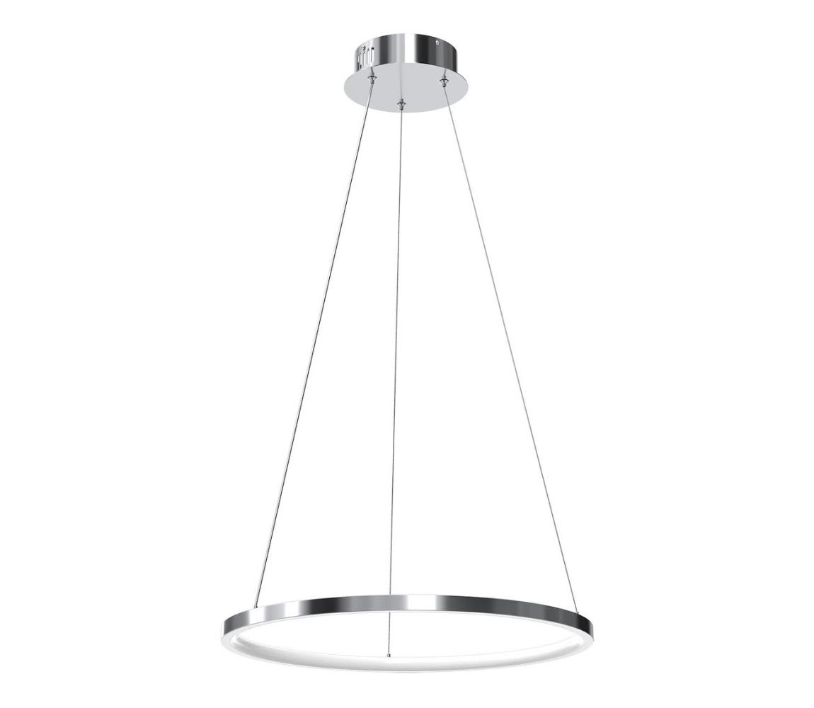 LED Żyrandol na lince HOOP LED/27W/230V śr. 50 cm 4000K chrom błyszczący