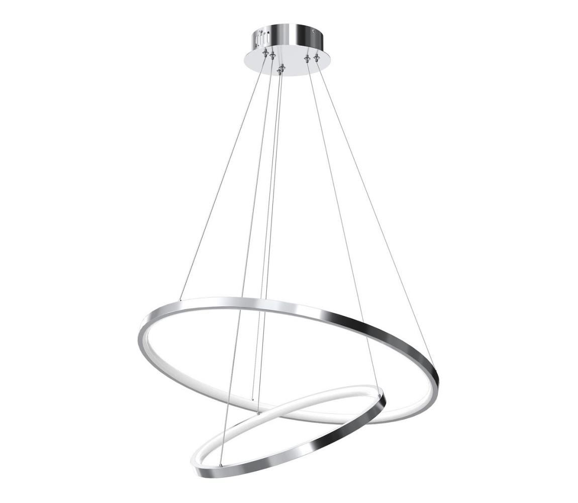 LED Żyrandol na lince HOOP LED/51W/230V śr. 60 cm 4000K chrom błyszczący