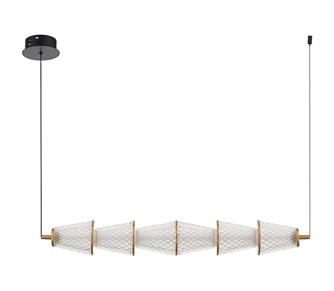 LED Żyrandol na lince SANSA LED/11W/230V złoty/przezroczysty