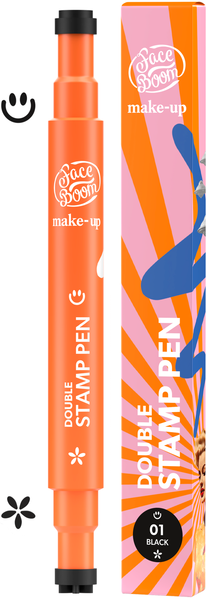 Faceboom Dwustronny Pisak do Wykonywania Stempli 01 Black