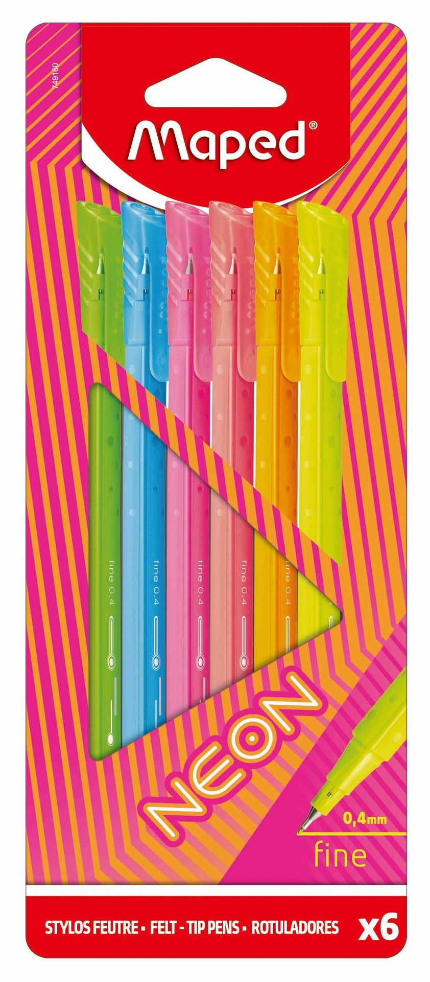 Cienkopis Graph Peps neon 6 kolorów Maped