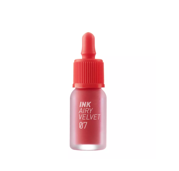 Peripera Ink Airy Velvet Lip Tint 007 Heart Grapefruit Tint do ust w grejpfrutowej czerwieni i satynowym wykończeniu