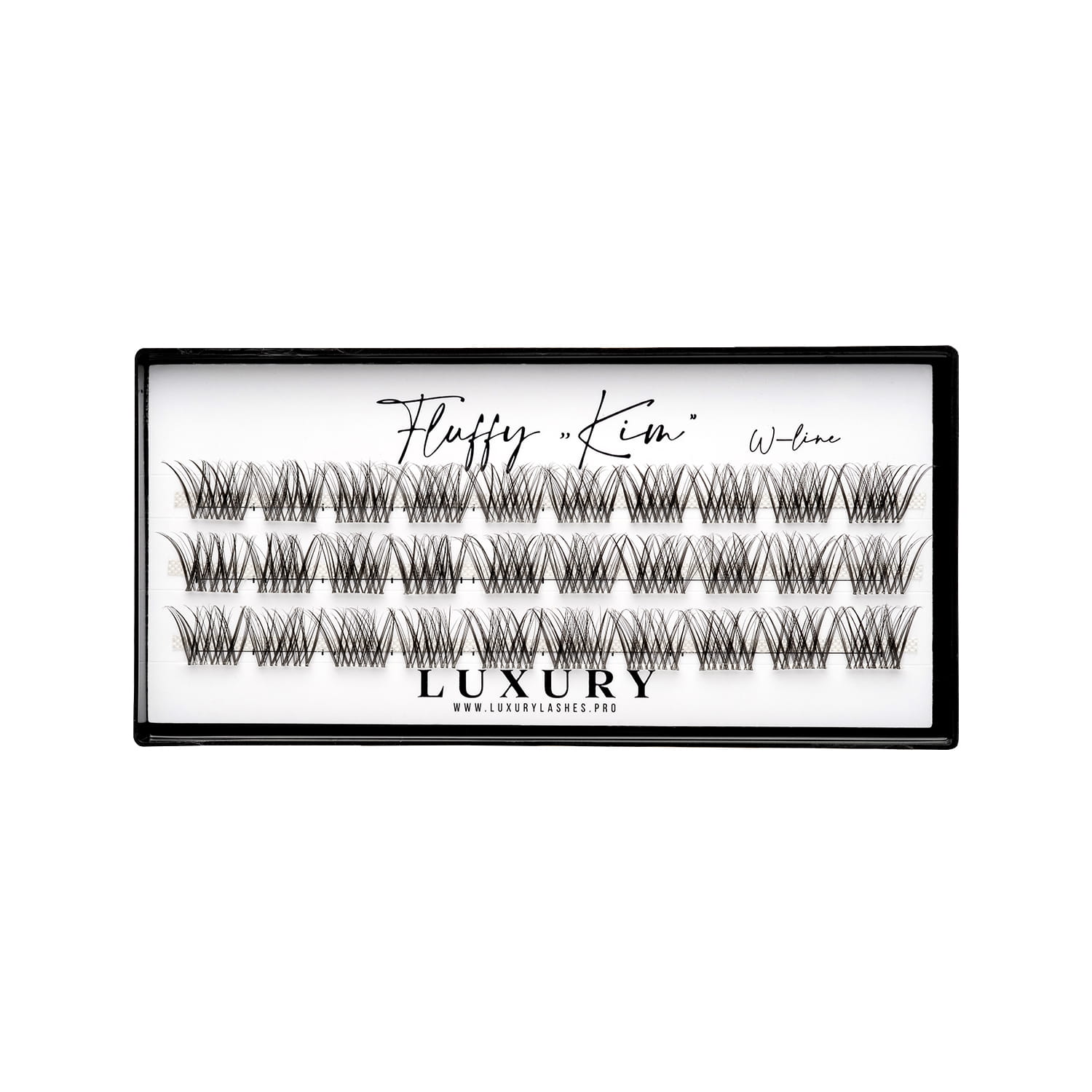 Luxury Lashes W Line Luxury Fluffy Kim 10 mm Nowy poziom kępek rzęs w stylu Kim K.W.