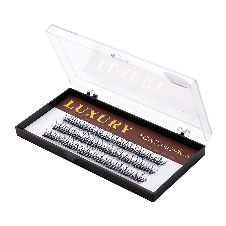 Luxury Lashes kępki rzęs by konturoVnia 14 mm efekt Kim K.W Kępki rzęs zapewniające efekt Kim Kardashian