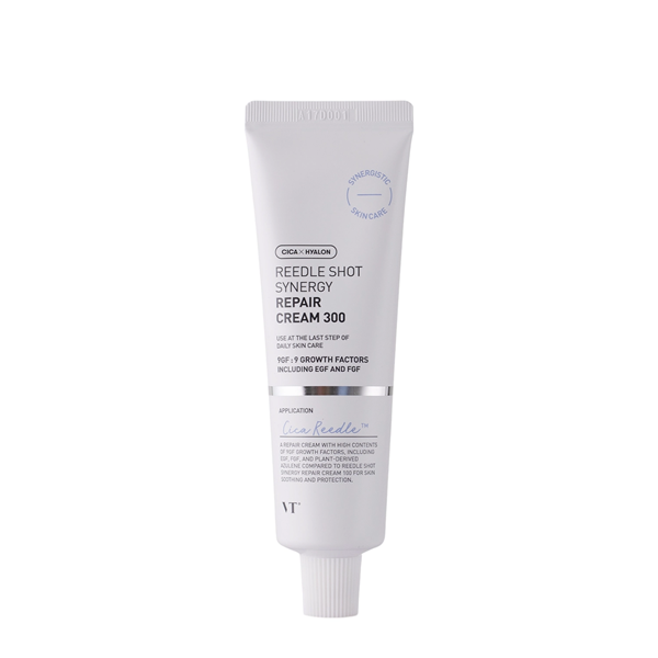 VT Cosmetics Reedle Shot Synergy Repair Cream 300 50 ml Silnie regenerujący krem do twarzy z azulenem przeznaczony do cery wrażliwej