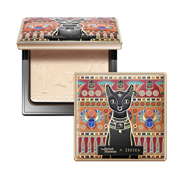 Zeesea Lightweight Anderson Cat Pressed Powder in Light Beige Lekki, jedwabisty puder do makijażu