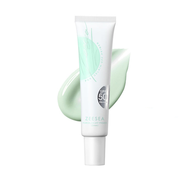 Zeesea Porcelain SPF50 Primer in Green Baza pod makijaż wyrównująca koloryt skóry