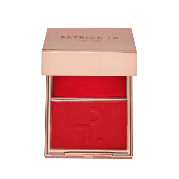 PATRICK TA Major Double - Take Crème & Powder Blush in She Left Me On Red NEW SHADE Paleta różów do policzków