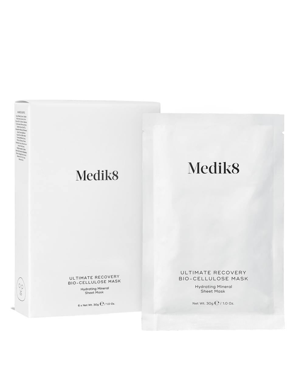 Medik8 Ultimate Recovery Bio Cellulose Mask 6 szt. Regenerująco - kojące maski do twarzy z kwasem hialuronowym