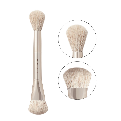 PATRICK TA Precision Blush Brush Dwustronny, syntetyczny pędzel do różu