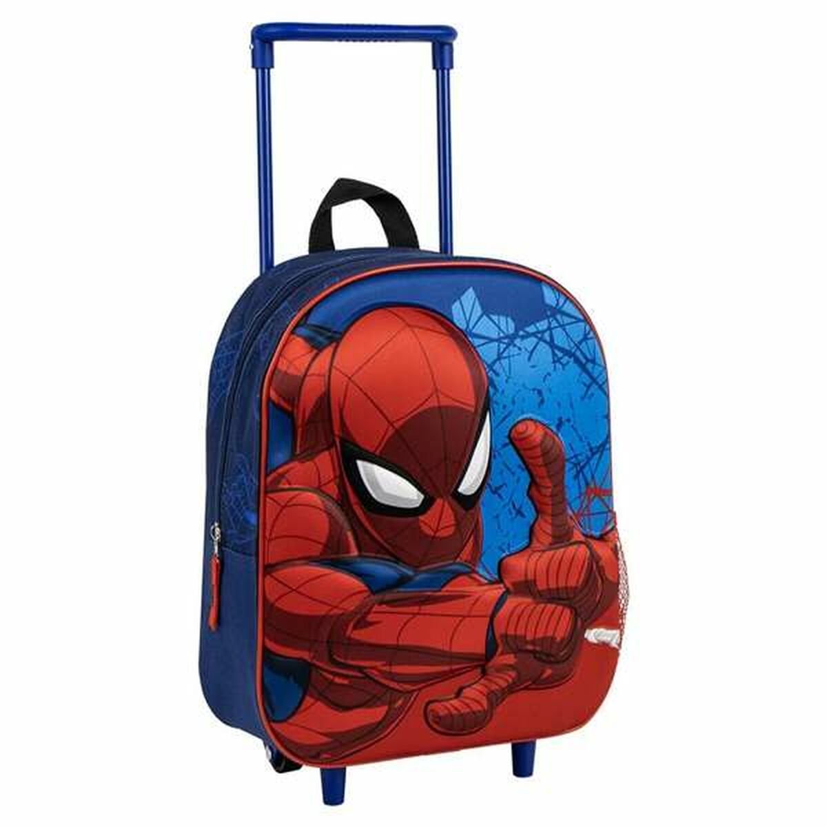 Plecak szkolny 3D z kółkami Spider-Man Niebieski 25,0 x 31,0 x 10,0 cm