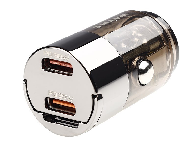WAYME Ładowarka 12/24V, 2x USB-C PD 30W, nano, z pierścieniem