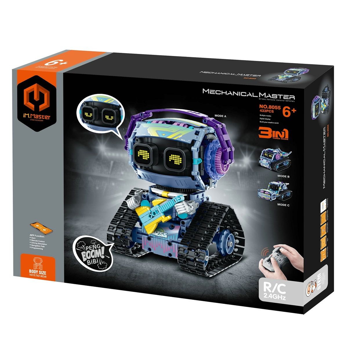 Rc Klocki robot programowanie 3w1 433 elementów - klocki
