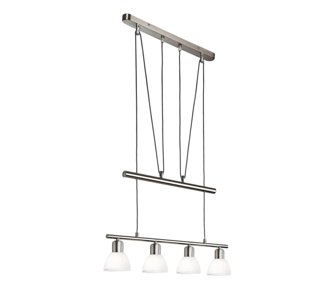 LED Żyrandol na lince MATTES 4xE14/4W/230V 3000K chrom błyszczący