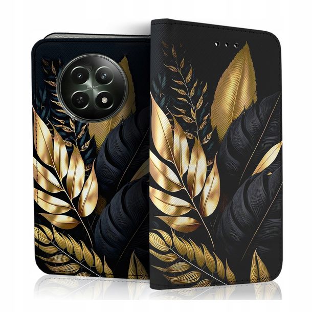 Etui Z Klapką Na Telefon Realme 12 5g Case Portfel Wzory Szkło Szybka