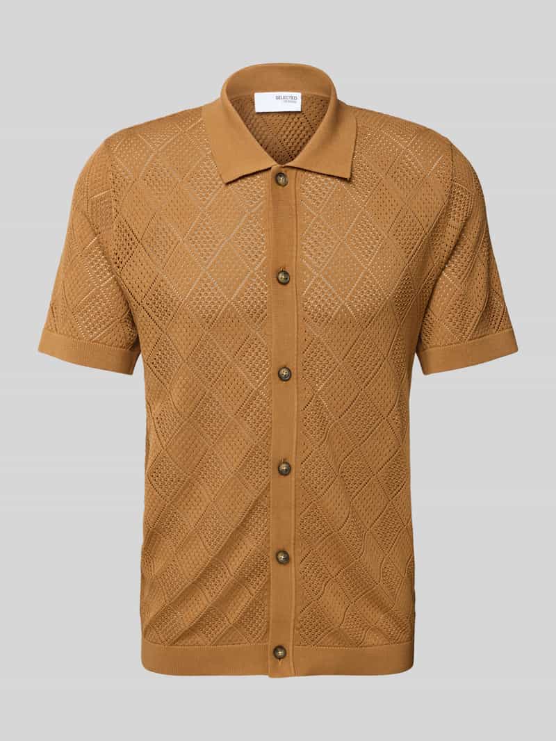Kardigan o kroju regular fit z dzianiny z czystej bawełny model ‘ARCO’