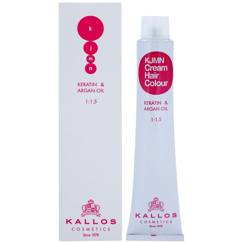 Kallos KJMN Professional Cream Hair Colour Keratin & Argan Oil farba do włosów z keratyną i olejkiem arganowym odcień 12.81 Special Ultra Blonde 100 ml