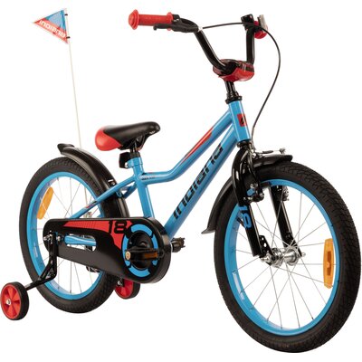 Rower dziecięcy INDIANA Rock Kid 18 cali dla chłopca Niebiesko-czerwony