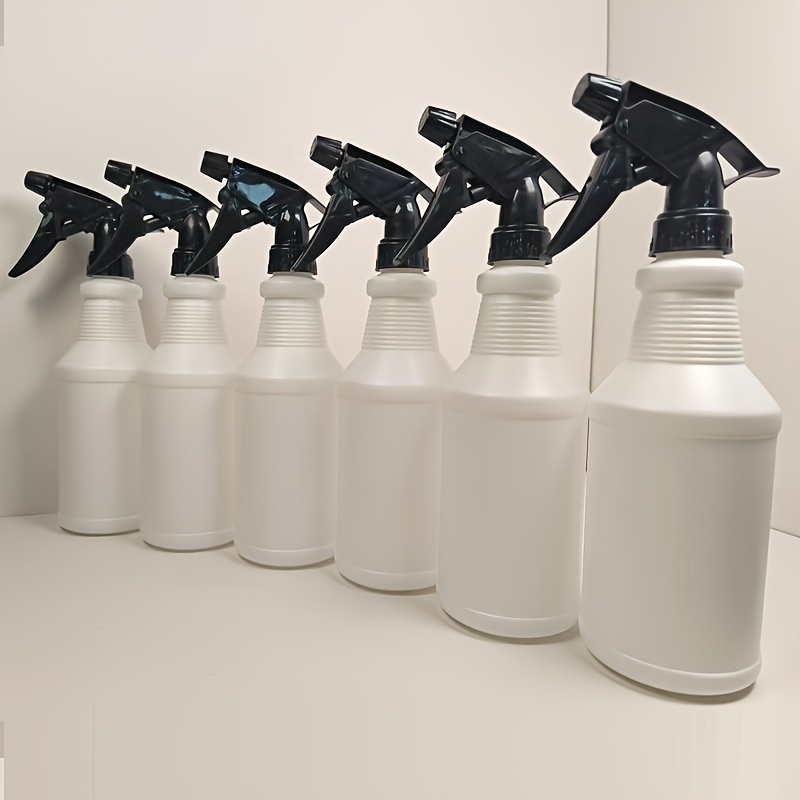 TEMU 6-pak, 16oz., solidne, puste butelki z rozpylaczem w kolorze czarnym, idealne do podlewania i czyszczenia