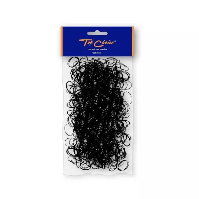 Top Choice Gumki do włosów Czarne 22722 500 szt.