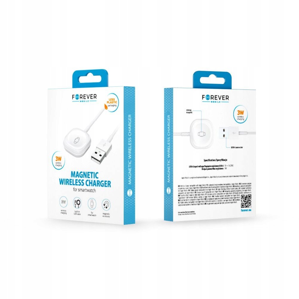 Forever Ładowarka Bezprzewodowa Do Smartwatch Masm-100 3W Biała
