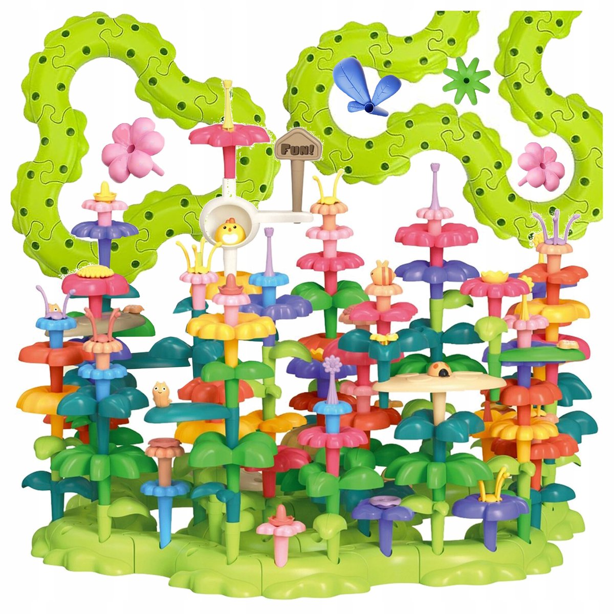 Klocki Kwiatki Konstrukcyjne W Kuferku Kreatywne 137 El. Największa Wersja