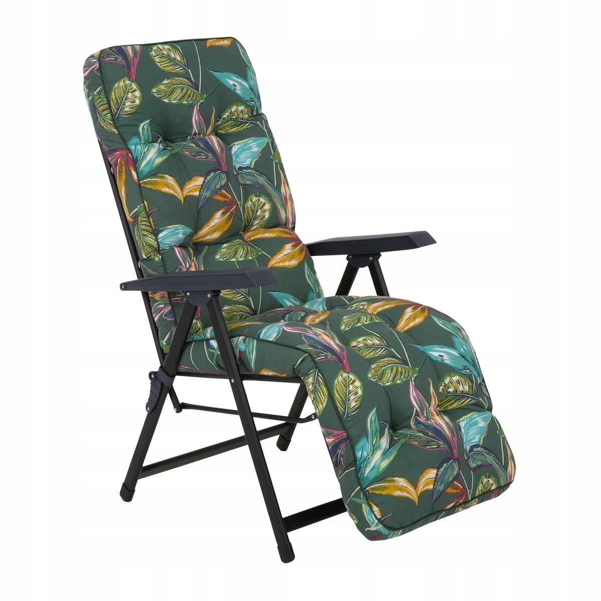 460298 Fotel ogrodowy z podnóżkiem Lena Plus Black Edition G058-02PB PATIO