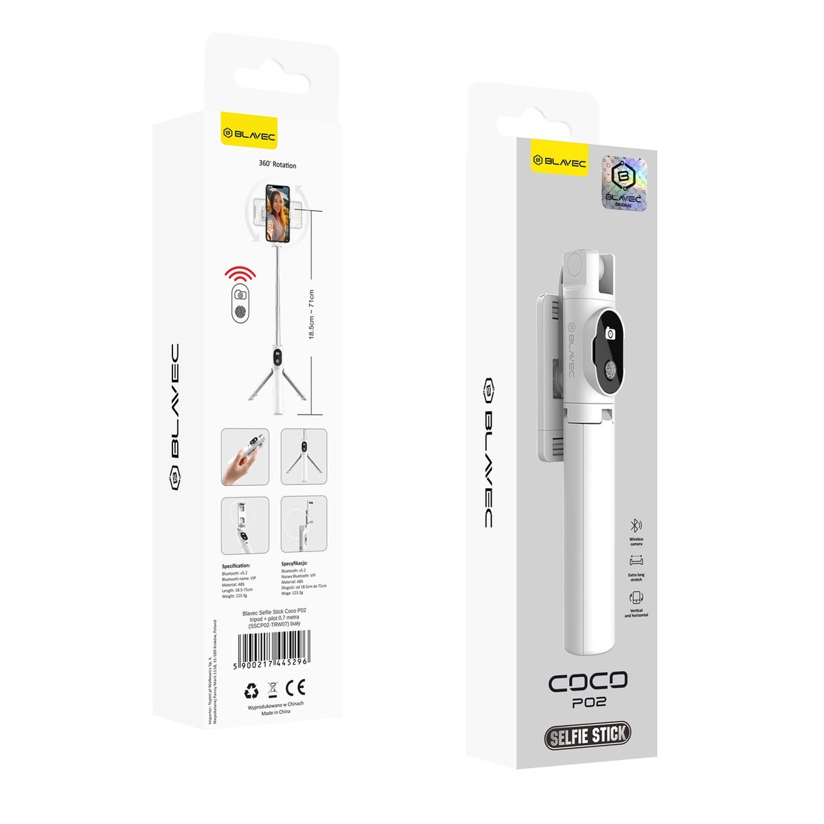 Blavec Selfie Stick Coco P02 tripod + pilot 0,7 metra