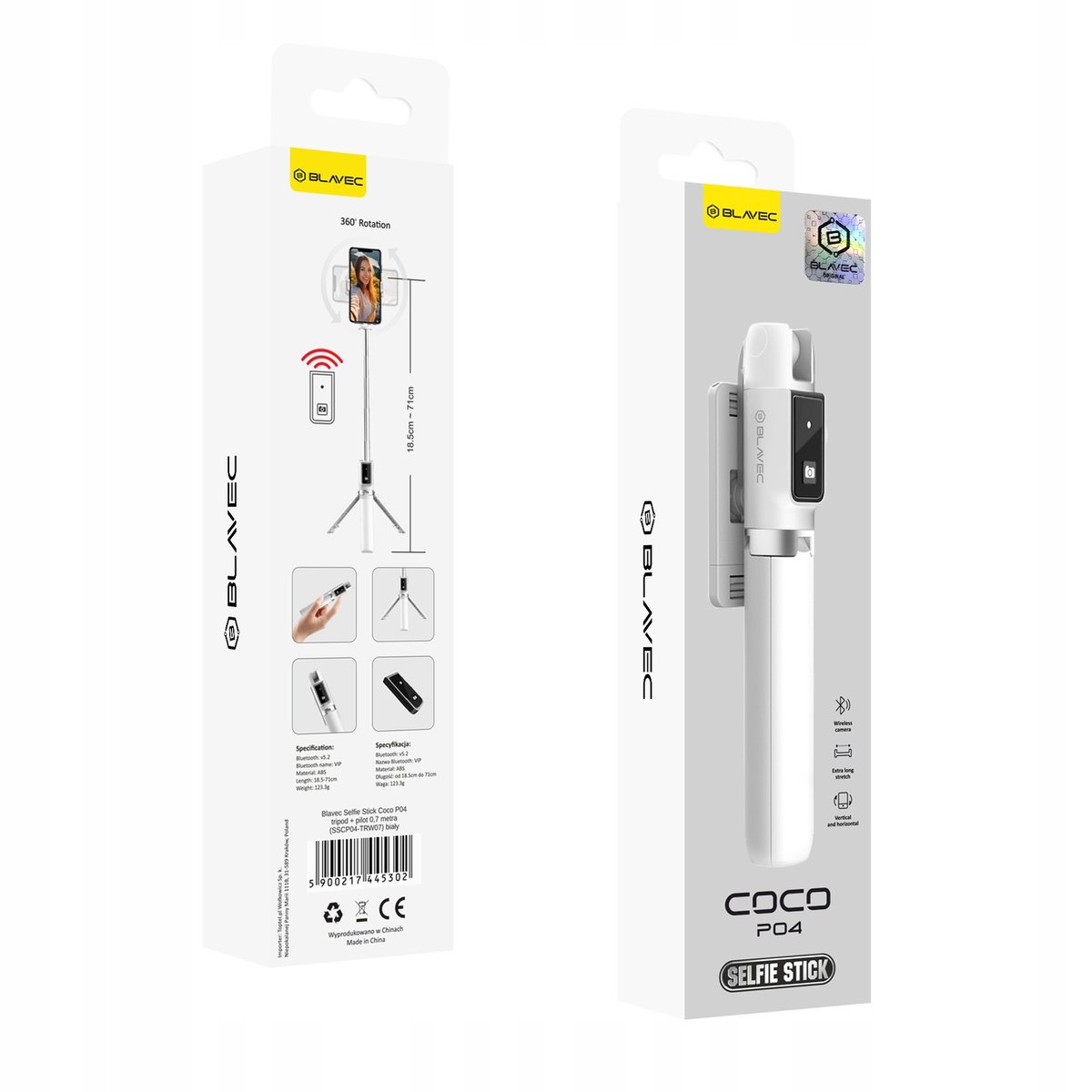 Blavec Selfie Stick Coco P04 tripod + pilot 0,7 metra