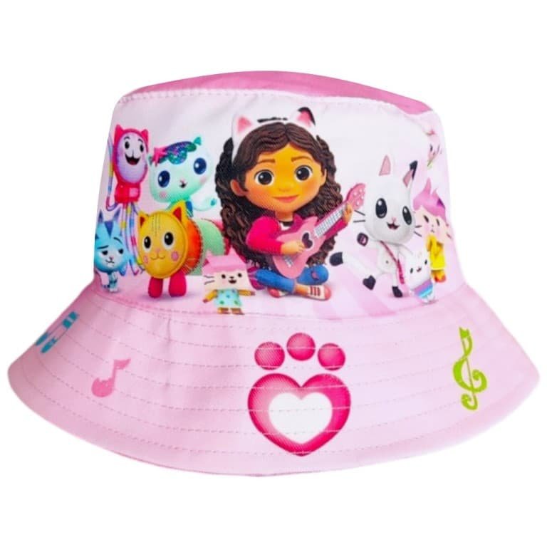 Kapelusz materiałowy na lato czapka Koci Domek Gabi 53cm