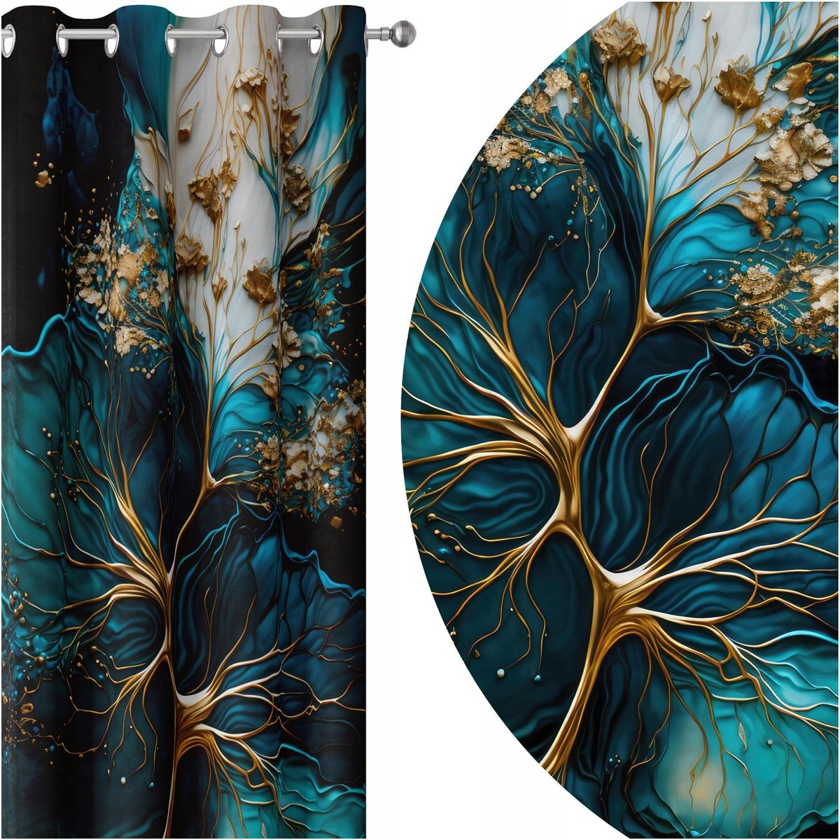 ZASŁONY GOTOWE NA PRZELOTKACH 140x250 PRZELOTKI WZÓR 146 SKRÓCENIE W CENIE