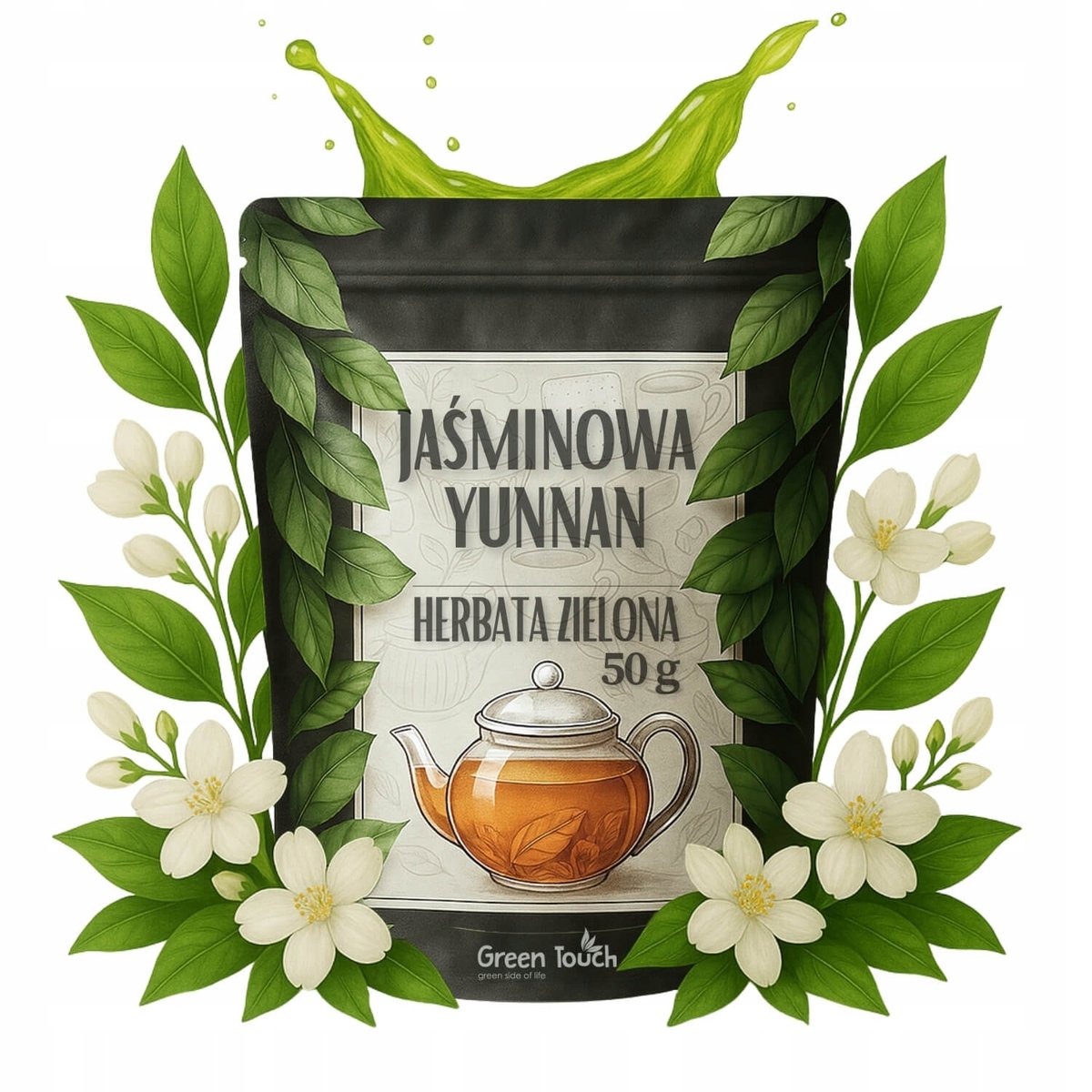 Herbata zielona JAŚMINOWA YUNNAN 50 g YUNNAN Z NATURALNYM JAŚMINEM