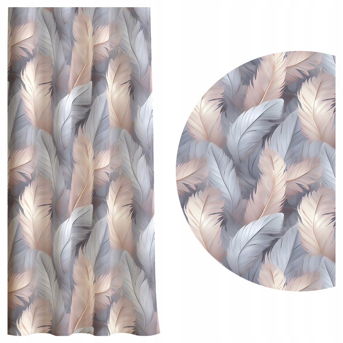 GOTOWE ZASŁONY NA ŻABKI TAŚMIE 140X160 ZASŁONA WZÓR 004 SKRÓCENIE