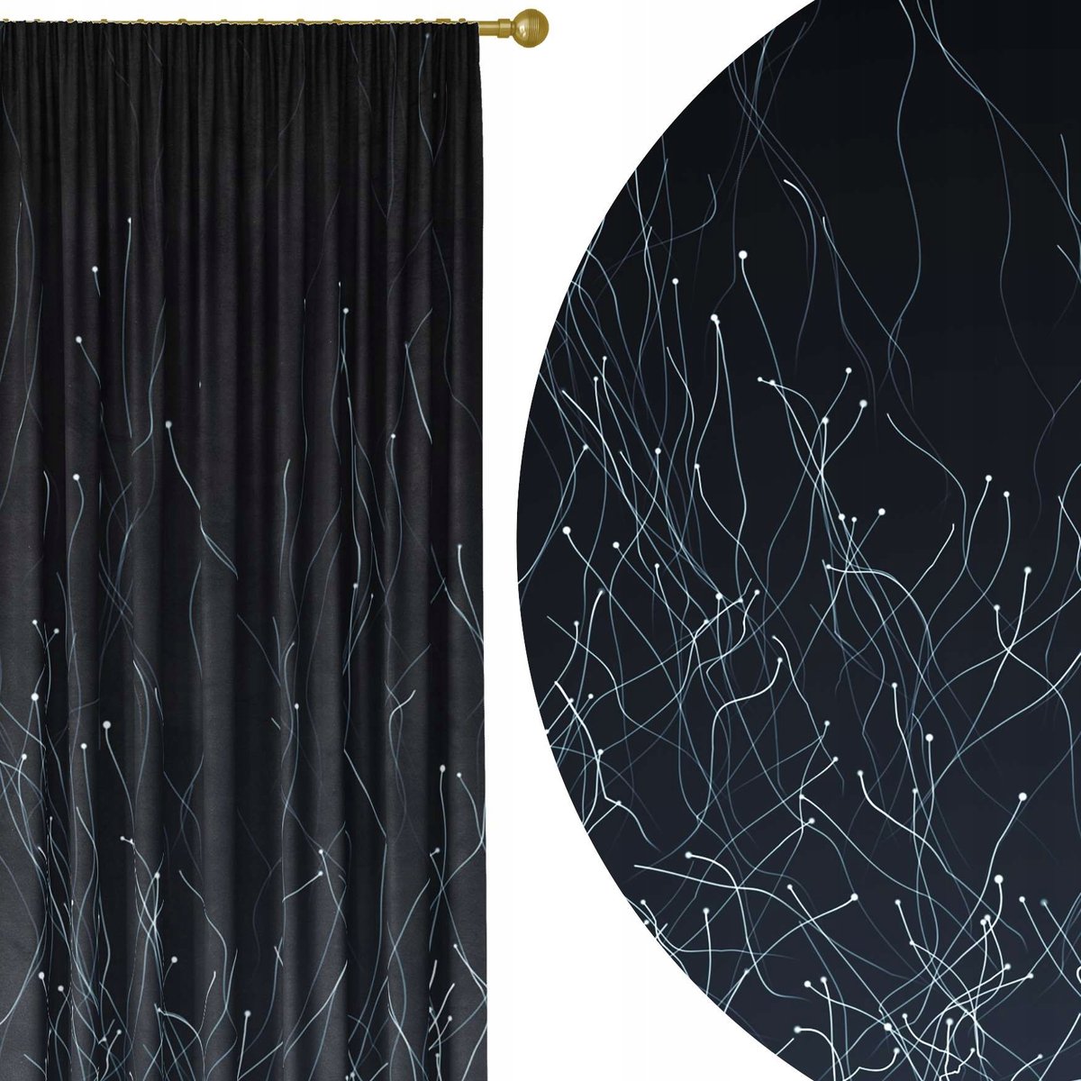 GOTOWE ZASŁONY NA ŻABKI TAŚMIE 140X250 ZASŁONA WZÓR 114 SKRÓCENIE W CENIE