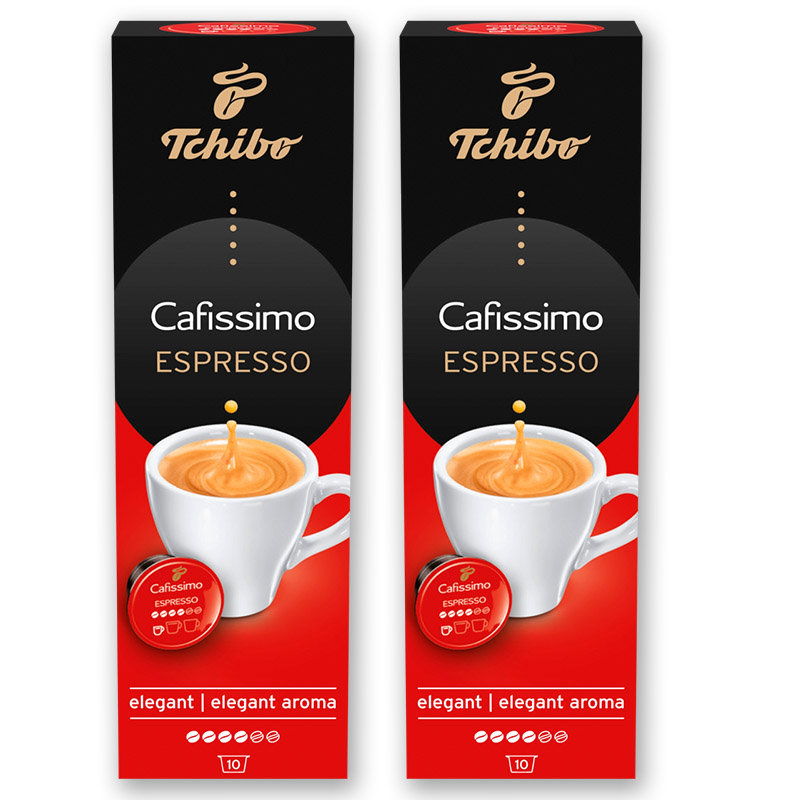 2x Kapsułki Tchibo Cafissimo Espresso Elegant Aroma zestaw 2x 10 sztuk kaps. zapas