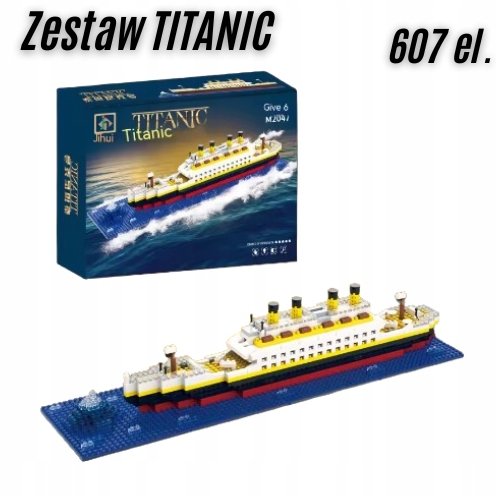 Klocki Titanic Dla Dzieci 607 El. Kolekcjonerski Statek, Z Pudełkiem!