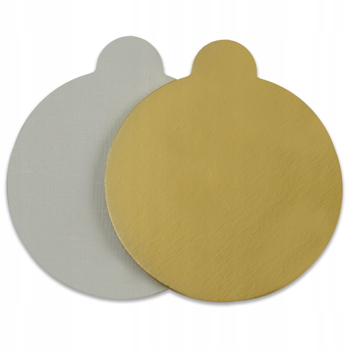 10 szt. Podkład pod monoporcje Bankietówka 8 cm ZŁOTY gładki brzeg OKRĄGŁY